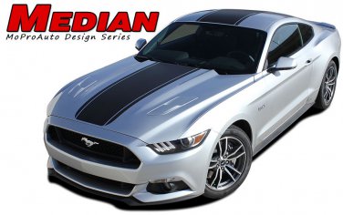 2015-2017 Ford Mustang Snake Wide Center Hood Racing Stripe Vinyl Graphic Decal