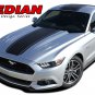 2015-2017 Ford Mustang Snake Wide Center Hood Racing Stripe Vinyl Graphic Decal