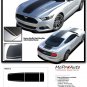 2015-2017 Ford Mustang Snake Wide Center Hood Racing Stripe Vinyl Graphic Decal