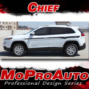 2014 2015 2016 2017 Jeep Cherokee CHIEF Decals Stripe Graphic 3M Pro Kit PDS2806