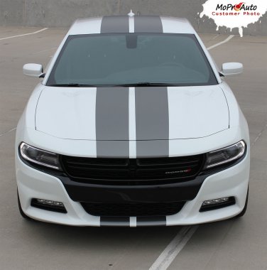 Dodge Charger 2015-2018 N-CHARGE Rally Stripe Vinyl Graphic 3M Decals | PDS3592