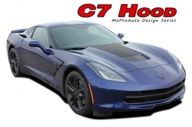 2014-2018 Corvette C7 HOOD Center Blackout Vinyl Graphic Decal 3M Pro Stripes
