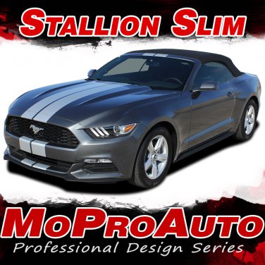2015-2017 Ford Mustang GT V6 STALLION SLIM Rally Racing Stripes 3M Decal PDS3274