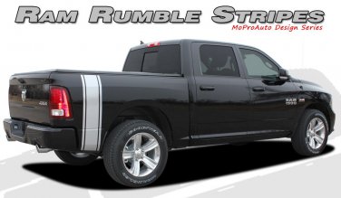 Rear Bed Rumble Bee RT Stripes Vinyl Graphics Decals 3M fits 2009-2018 Dodge Ram
