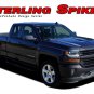 2016 2017 2018 Chevy Silverado Hood Spikes Spears 3M Vinyl Graphic Stripe Decal