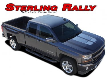 2016 2017 2018 Chevy Silverado Rally 1500 Vinyl Hood Racing Stripe Decal Graphic