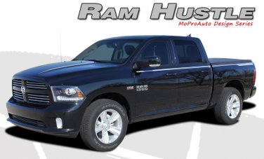 2009-2017 Dodge Ram 1500 Pickup Truck HUSTLE Stripes Graphics 3M Decals PD2118