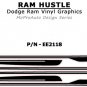 2009-2017 Dodge Ram 1500 Pickup Truck HUSTLE Stripes Graphics 3M Decals PD2118