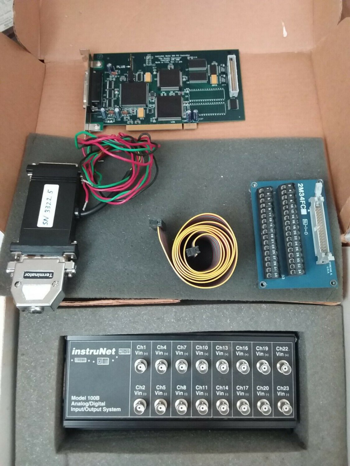 InstruNet Model 200 & 100B PCI Controller Card  Analog Digital I/O Acquisition