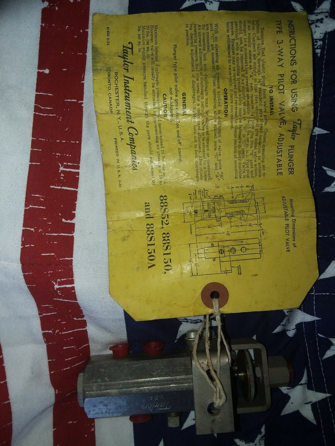 Taylor Insruments Plunger Type 3way Pilot Valve Adjustment 88s52 88s150 Getinge