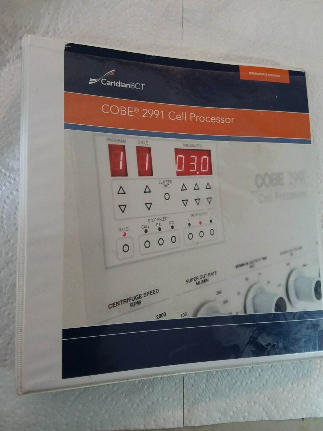 COBE 2991 Blood Cell Processor Centrifuge Cell Washer Operations Manual