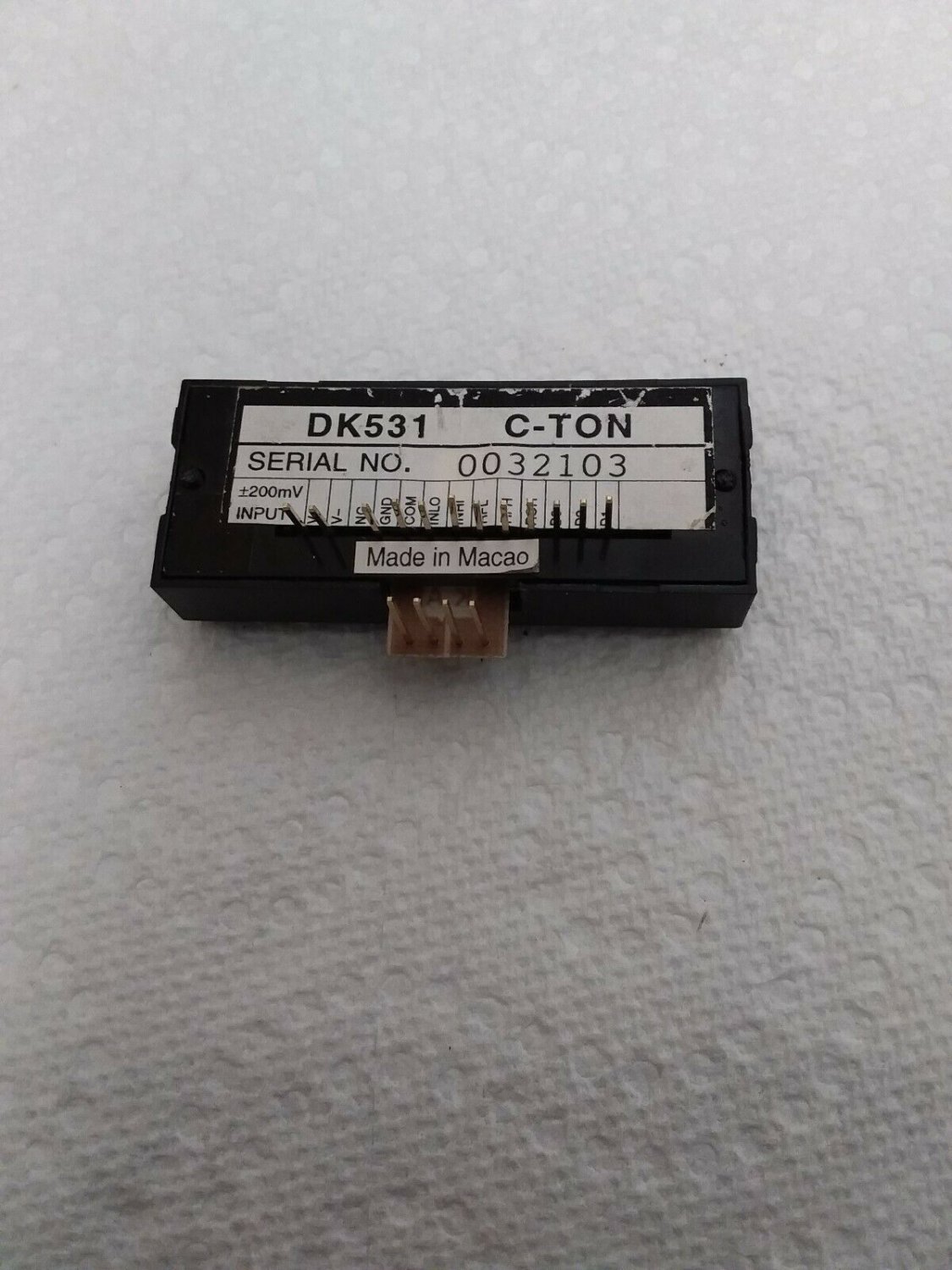 DK531 C-TON INDUSTRIES Digital Panel Mount Meter mvdc LCD DPM DIGIT RED z2