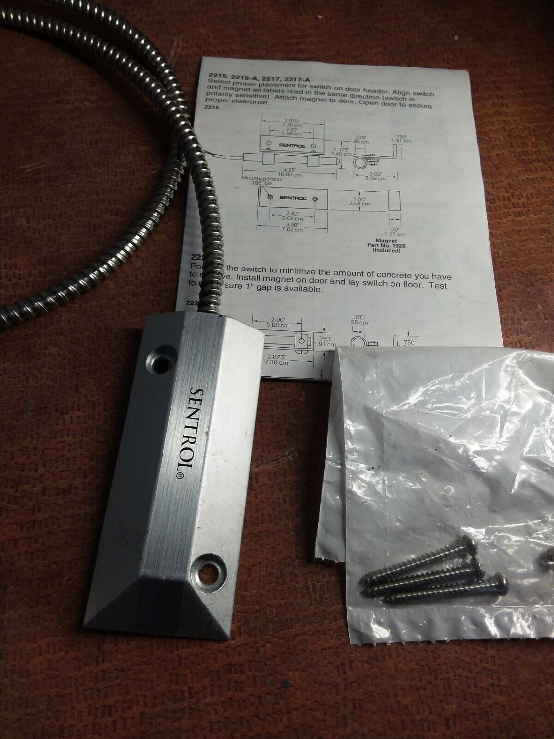 Sentrol 2507AL & 2200 Surface Mount Door Contact z3