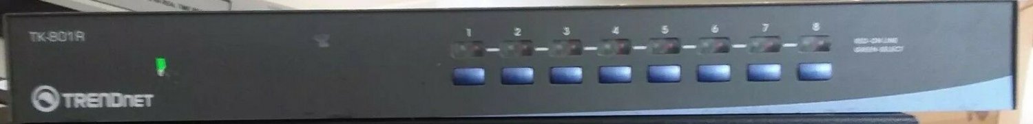 TRENDnet TK-801R, 8-Port Rack Mount KVM Switch - Powers On!