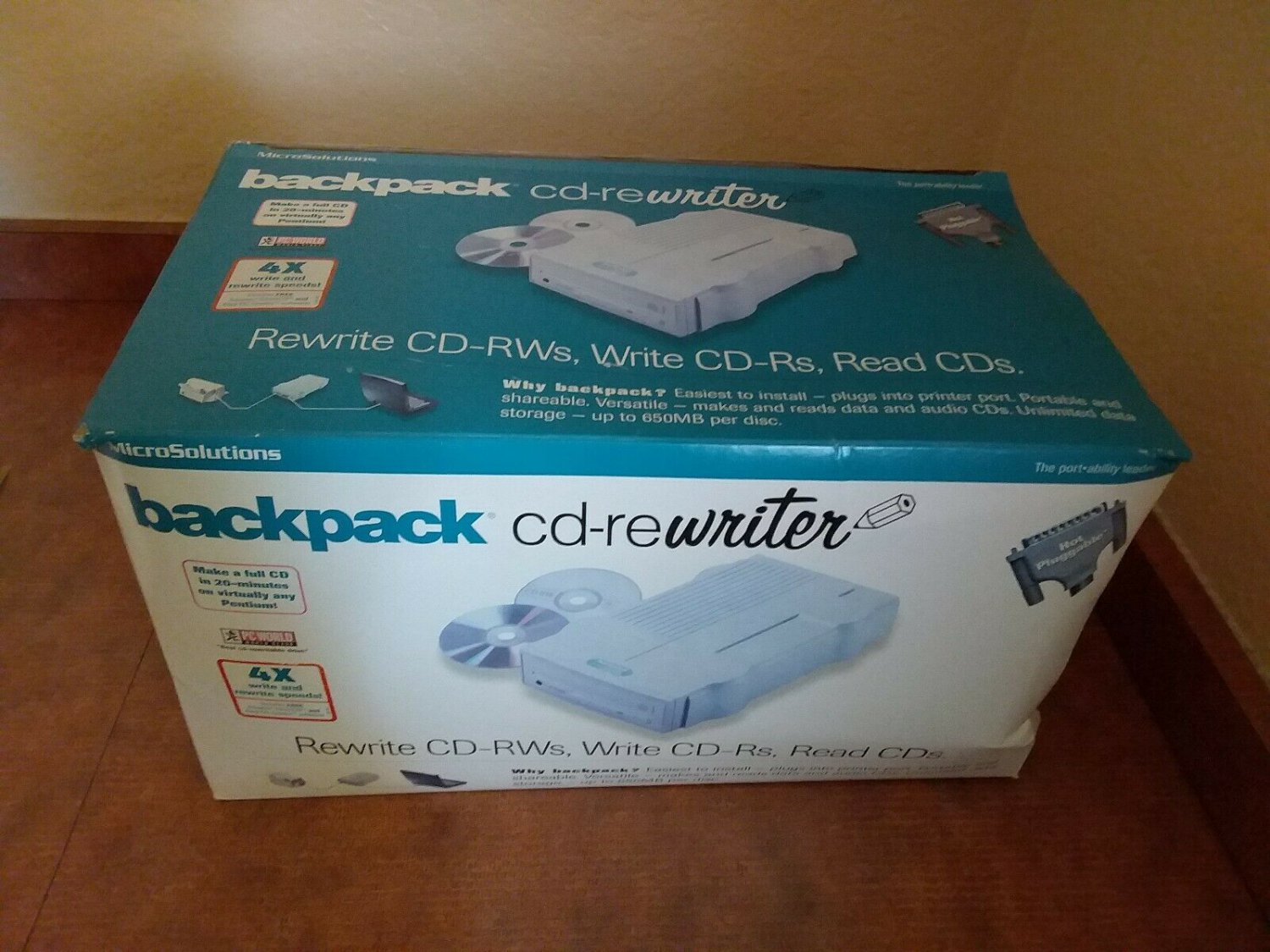 MicroSolutions BackBack cd-rewriter to rewrite CD-RWs Write CD-Rs 190130