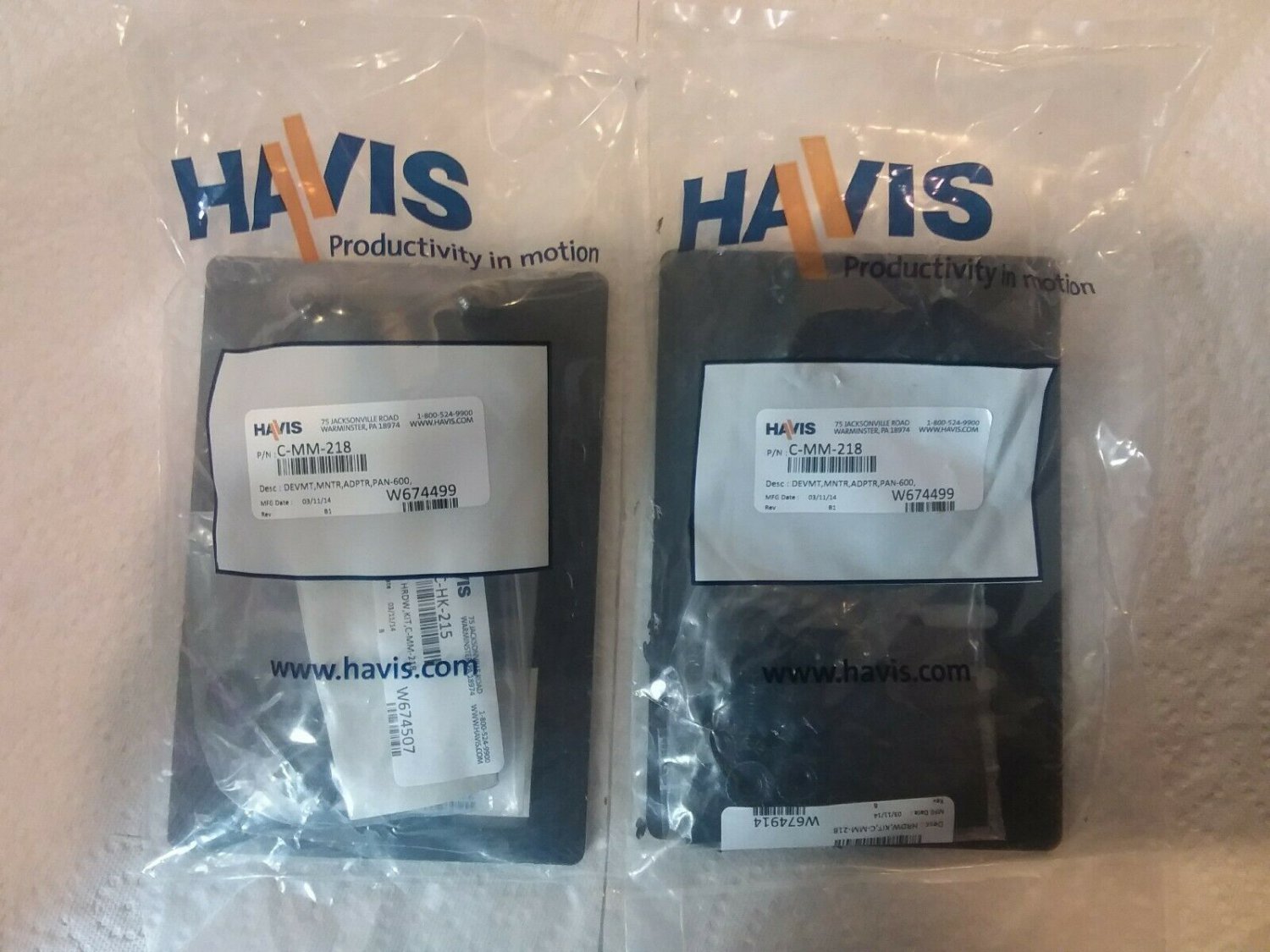 Havis C-MM-218 Mounting Adapter for Flat Panel Monitor Lot of 2