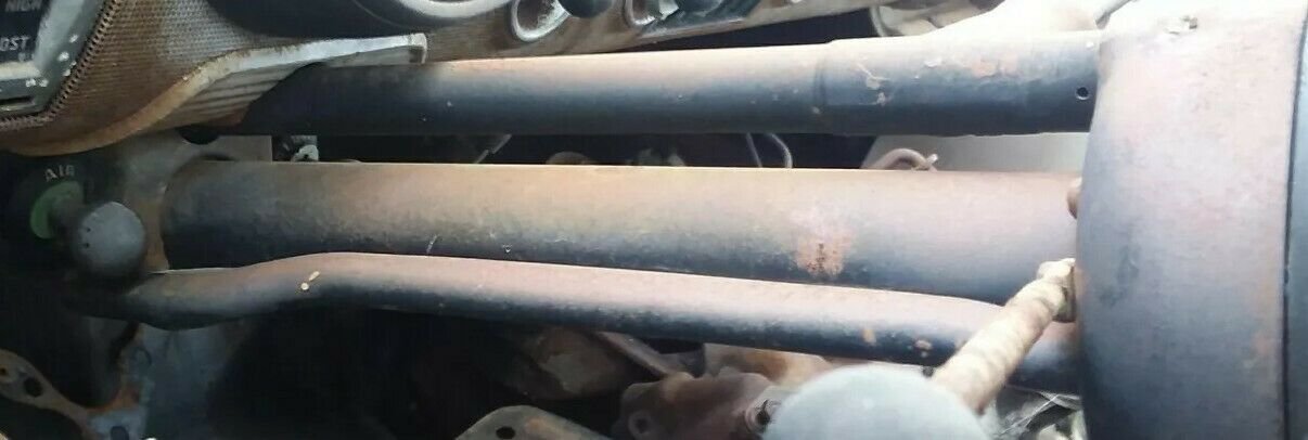 1951 ford flat head V8 steering column and shifter linkage to the floor