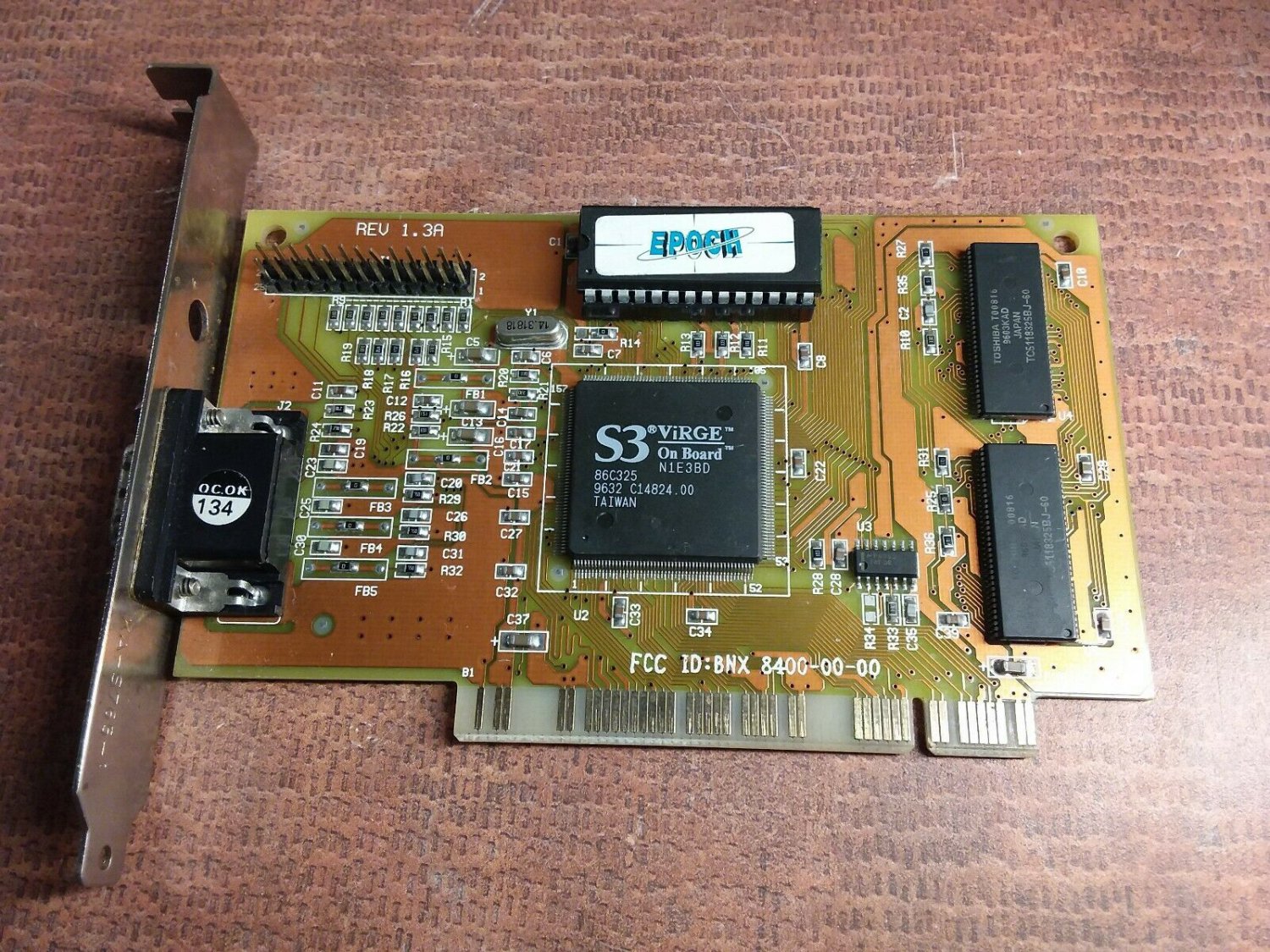 EPOCH PCI Video card S3 ViRGE BNX 8400-00-00 Rev 1.3A VGA c1