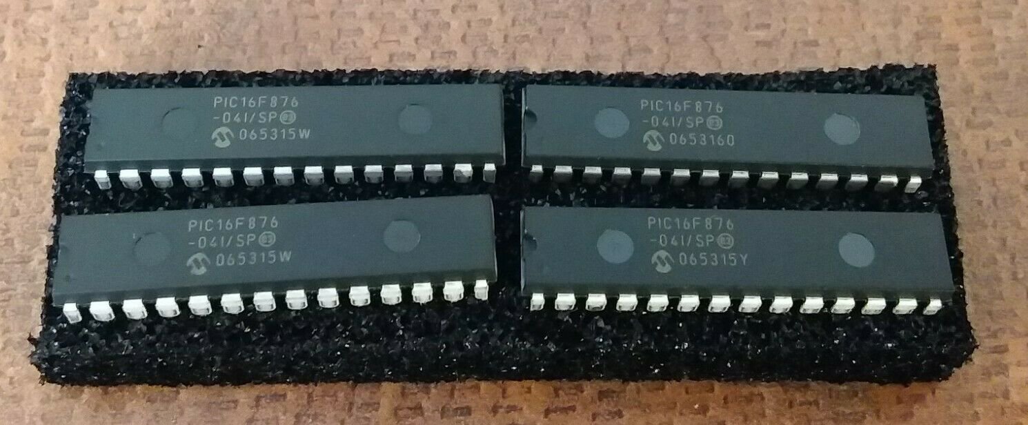 PIC16F876-04I/SP 8-bit Microchip MCU 14KB 368 RAM 22 Microcontroller lot of 4 E2