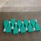 Lot of 10 USB to PS/2 Adapter for Keyboard Mouse green or purple d6