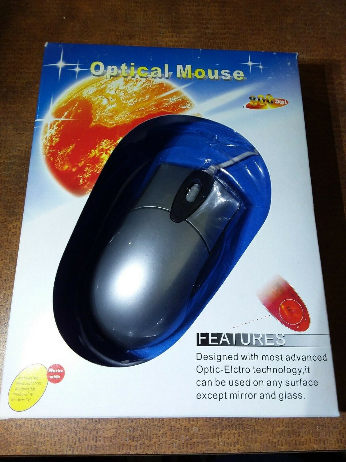 Wheel Mouse Optical for Windows 9x me nt 2000 PS2 Wheel Scrolling HM-705A NOS