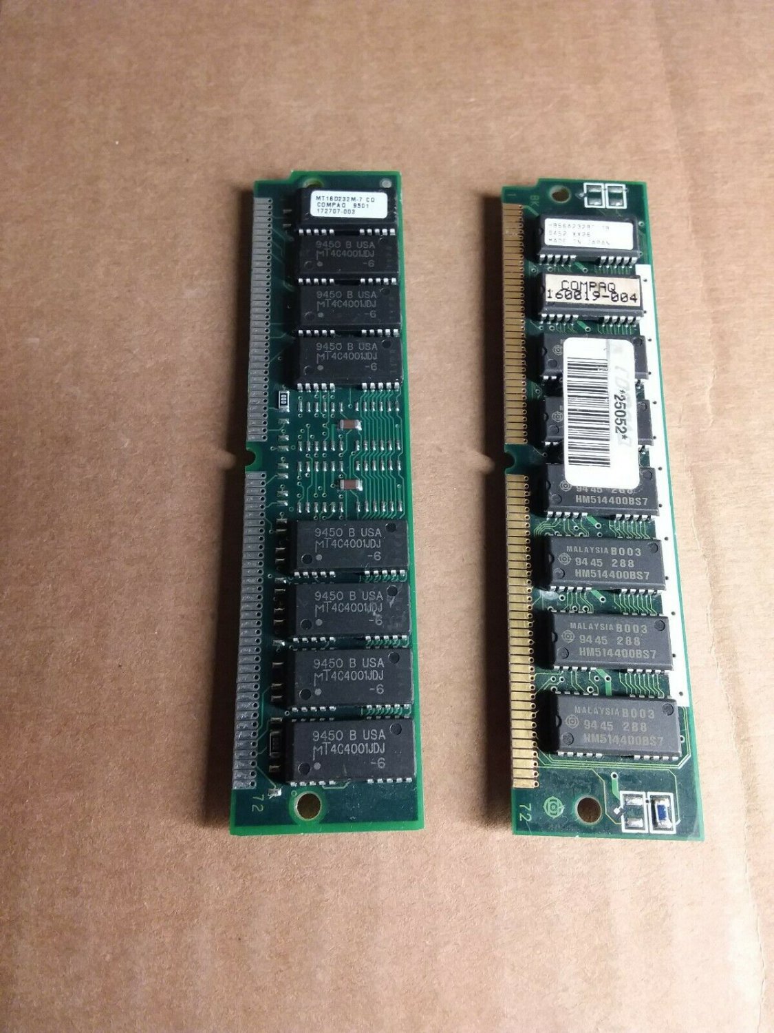 HB56A232BT-7B & MT16D232M-7C Hitachi Simm Non Parity FastPage Memory for compaq