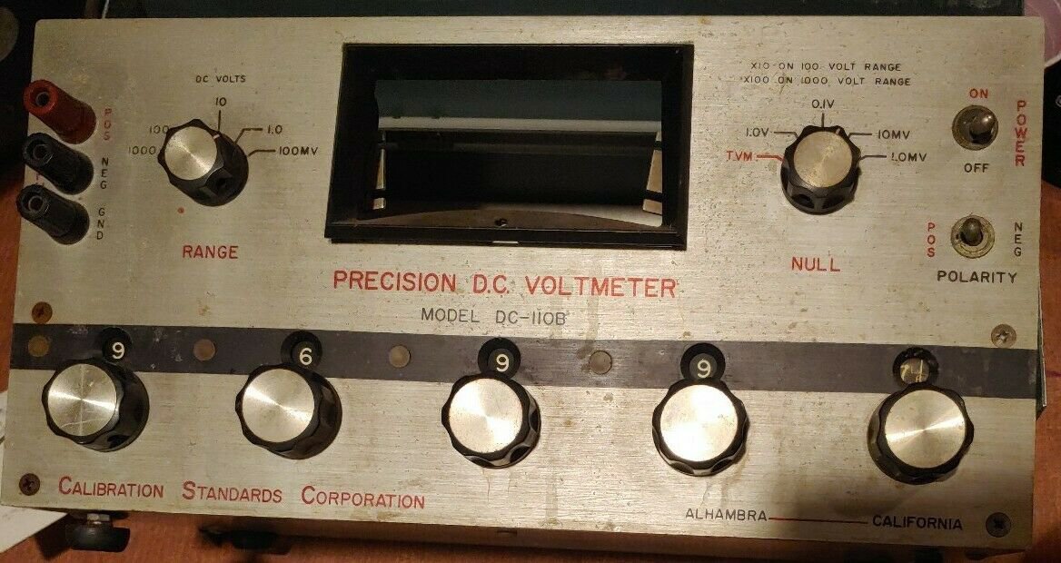 Calibration Standards Precision DC Voltmeter Model DC-110B
