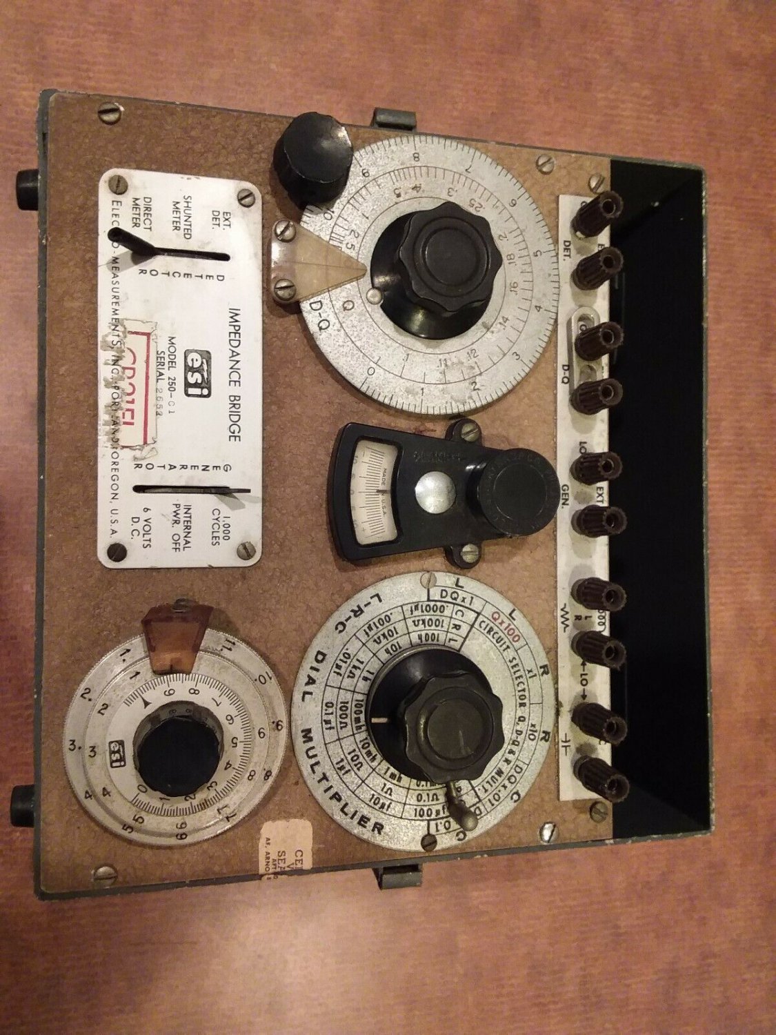 ESI 250 C1 Impedance Bridge By Electro-measurement Made In USA