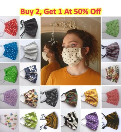FACE MASK - Washable - Triple Layered - Hand made in UK