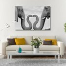 ELEPHANT 8 -DEEP FRAMED CANVAS ANIMAL WALL ART PICTURE PAPER PRINT- HEART