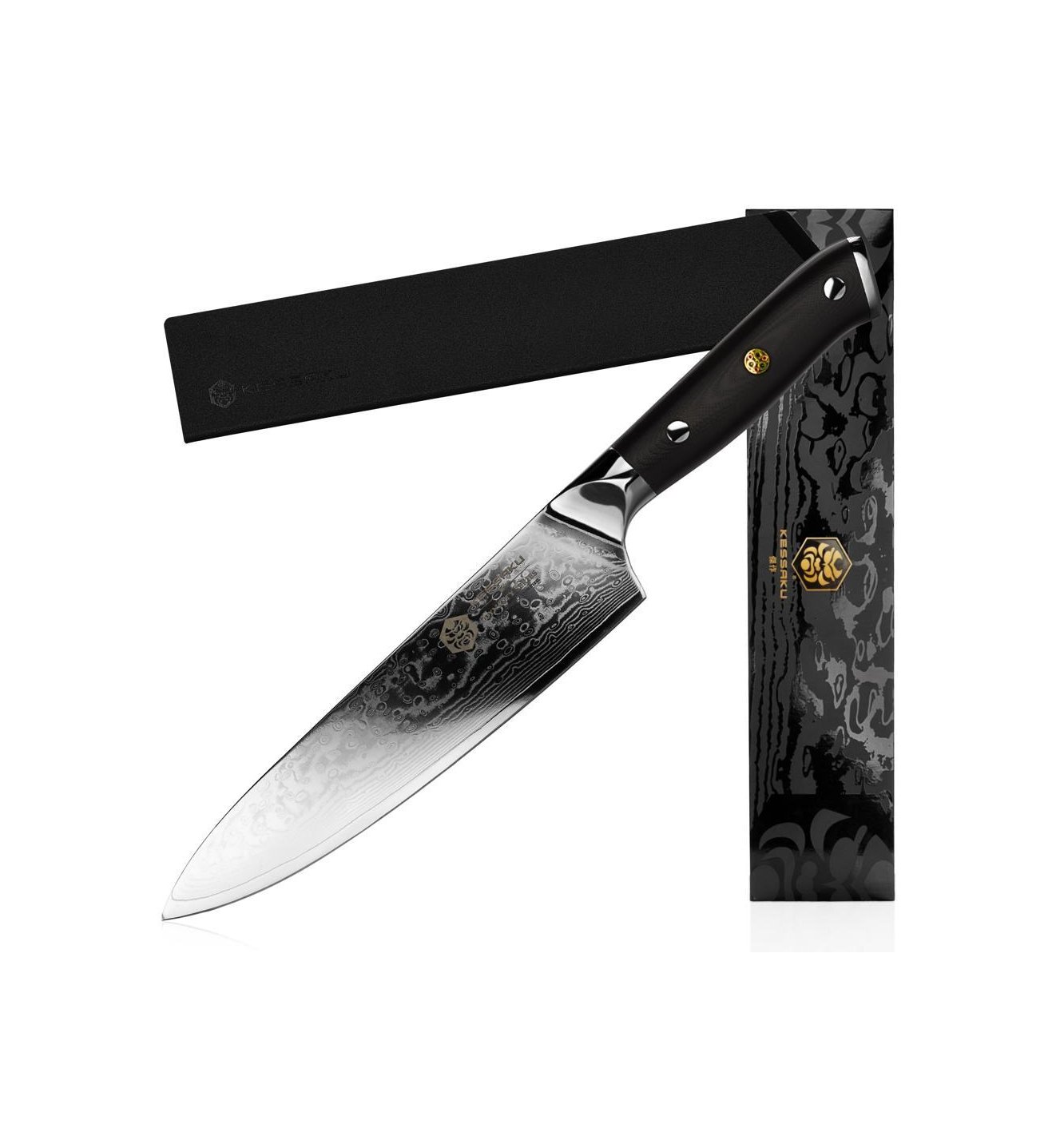 NEW Kessaku 8-Inch Chef Knife - Damascus Dynasty Series - Forged 67-Layer AUS-10V