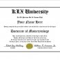 Diploma for Kawasaki KLX motorcycle owner