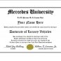 Diploma for Mercedes luxury vehicle owner