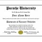 Diploma for Porsche luxury vehicle owner