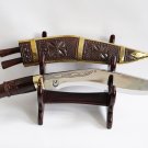 10 inch Hand forged Chainpure wooden sheath Gurkha kukri knife.