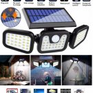 3 Modes LED Solar Lamp PIR Motion Sensor Outdoor Solar Garden Light Three-Sided Lamps