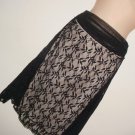 NEW MAX STUDIO BLACK LACE GOTHIC SKIRT   NWT