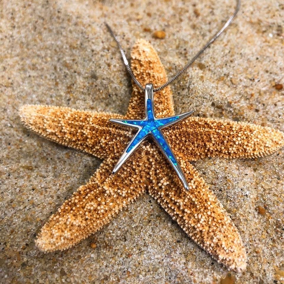 Australian Opal Starfish Necklace