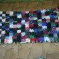 Boucherouite Rug Moroccan Carpet Area Multi Color Handmade Vintage Berber Tribal