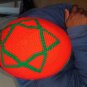 Handmade Moroccan Kufi Men's Knitted Hat, Crochet Cap with Morocco Flag