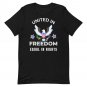 4th of July United In Freedom Equal In Rights Patriotic Bald Eagle T-Shirt | American Pride