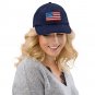 Women Corduroy Hat with USA Flag | Vintage Style Baseball Cap | American Pride Corduroy Dad Hat.