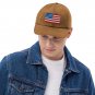 Men's Corduroy Hat with USA Flag | Vintage Style Baseball Cap | American Pride Corduroy Dad Hat.