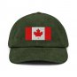 Corduroy Hat with Canada Flag | Vintage Style Baseball Cap | Canadian Pride Corduroy Dad Hat