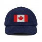 Corduroy Hat with Canada Flag | Vintage Style Baseball Cap | Canadian Pride Corduroy Dad Hat