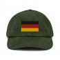 Corduroy Hat with Germany Flag | Vintage Style Baseball Cap | German Pride Corduroy Dad Hat