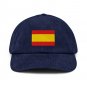 Corduroy Hat with Spain Flag | Vintage Style Baseball Cap | Spanish Pride Corduroy Dad Hat