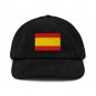 Corduroy Hat with Spain Flag | Vintage Style Baseball Cap | Spanish Pride Corduroy Dad Hat