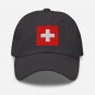 Embroidered Baseball Hat with Switzerland Flag Patriotic Baseball Cap for Men and Women | Swiss Flag