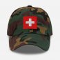 Embroidered Baseball Hat with Switzerland Flag Patriotic Baseball Cap for Men and Women | Swiss Flag